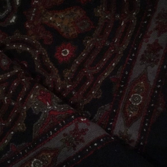 Black Colorful Pattern Large Body Scarf NWT - Picture 3 of 11